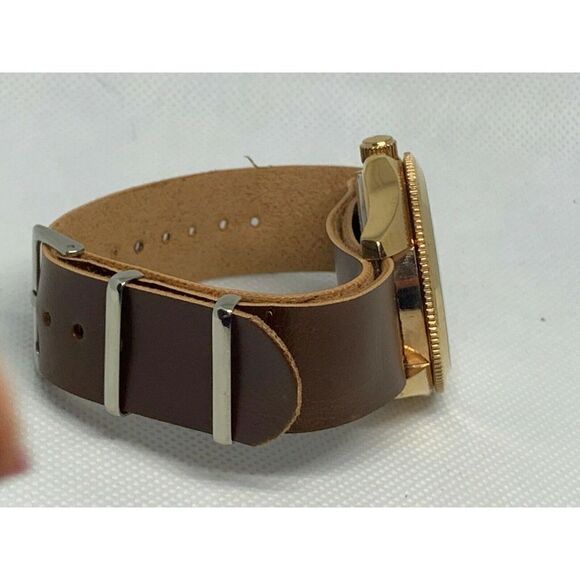 Fossil AM4540 Cecile Women's Brown Leather Analog Green Dial Quartz Watch Aa29 - Picture 7 of 9